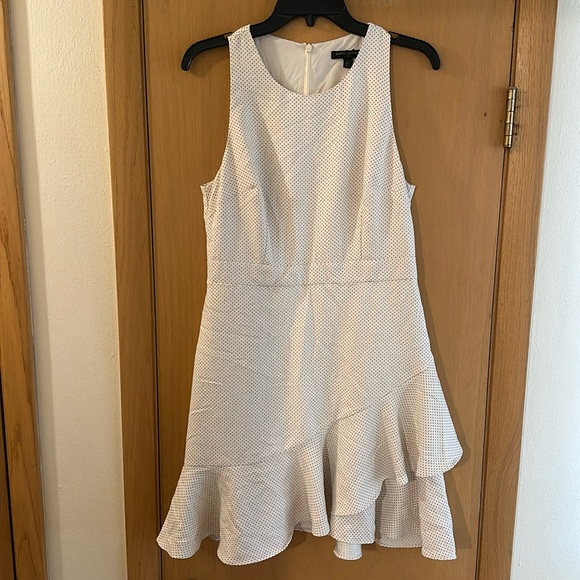 Banana Republic Factory Polka Dot Ruffle Sleeveless Dress Size 10P Petite - Picture 1 of 10